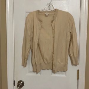 Tan J. Crew “The Clare Cardigan”